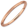 18kt Pink Gold-plated Sterling Silver Stackable 1.5mm Step-down Ring