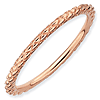 18kt Pink Gold-plated Sterling Silver Stackable Criss-cross Ring