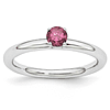 Sterling Silver Stackable Expressions Rhodolite Garnet Solitaire Ring