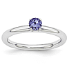 Sterling Silver Stackable Expressions 1/4 ct Created Sapphire Ring