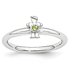 Sterling Silver Stackable Expressions Peridot Boy Ring