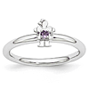 Sterling Silver Stackable Expressions Amethyst Girl Ring