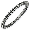 Sterling Silver Stackable Expressions 1.5mm Black-plated Ring