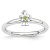 Sterling Silver Stackable Expressions Peridot Girl Ring