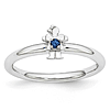 Sterling Silver Stackable Expressions Created Sapphire Girl Ring