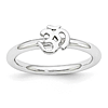 Sterling Silver Stackable Expressions Ohm Ring