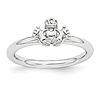 Sterling Silver Stackable Expressions Claddagh Ring