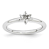 Sterling Silver Stackable Expressions Star of David Ring