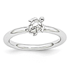 Sterling Silver Stackable Expressions Turtle Ring
