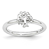 Sterling Silver Stackable Expressions Tree Ring