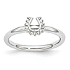 Sterling Silver Stackable Expressions Diamond Horseshoe Ring
