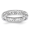 Sterling Silver Stackable Expressions Cancer Zodiac Ring