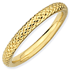 Sterling Silver Stackable 2.25mm Gold-plated Cable Ring