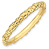 18kt Gold-plated Sterling Silver Stackable 2.25mm Fancy Cable Ring