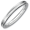 Sterling Silver Stackable Expressions 2.25mm Grooved Ring