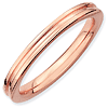 18kt Rose Gold-plated Sterling Silver Stackable 2.25mm Grooved Ring
