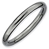 Black-plated Sterling Silver Stackable 2.25mm Domed Ring