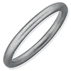 Sterling Silver Stackable Expressions 2.25mm Rhodium Satin Ring