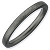 Sterling Silver Stackable Expressions Black-plated Satin 2.25mm Ring