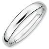 Sterling Silver Stackable Expressions Rhodium-Plated Polished Ring