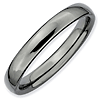 Black-plated Sterling Silver Stackable 3.25mm Domed Ring