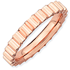 18kt Rose Gold-plated Sterling Silver Stackable Spur Gear Ring