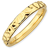 Sterling Silver Stackable Expressions Gold-plated Ripple Wave Ring