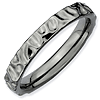 Sterling Silver Stackable Expressions Black-plated 3.25mm Ring