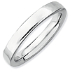 Sterling Silver 3.5mm Stackable Expressions Rhodium Ring