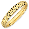 Gold-plated Sterling Silver Stackable Expressions Dimpled Ring 3.25mm
