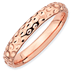 Sterling Silver Stackable Expressions Pink-plated Dimpled Ring