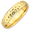 Gold-plated Sterling Silver Stackable Expressions Pebble Ring 4.5mm