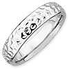 Sterling Silver Stackable Expressions Pebble Ring 4.25mm