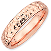 Pink-plated Sterling Silver Stackable Expressions Pebble Ring 4.25mm
