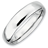 Sterling Silver Stackable Expressions Rhodium 4.5mm Ring