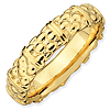 Gold-plated Sterling Silver Stackable Expressions Wrapped Pebble Ring