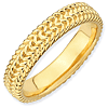 Gold-plated Sterling Silver Stackable Expressions Weave Ring 4.5mm
