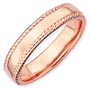 Pink-plated Sterling Silver Stackable Expressions Scalloped Edge Ring