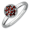 Sterling Silver Stackable Expressions 1/4 ct Garnet Cluster Ring
