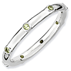 Sterling Silver Stackable Expressions 1/8 ct tw Peridot Ring