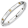 Sterling Silver Stackable Expressions 1/8 ct Citrine Station Ring