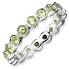 Sterling Silver Stackable Expressions 1.26 ct Peridot Ring