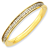 Sterling Silver 1/5 ct Diamond Gold-plated Ring
