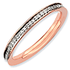Sterling Silver 1/5 ct Diamond Pink Gold-Plated Ring