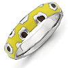 Sterling Silver Stackable Expressions Enameled Leopard Print Ring 