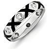 Sterling Silver Stackable Expressions CZ & Enameled Ring