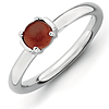 Sterling Silver Stackable Expressions 2.5mm Red Agate Ring