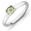 Sterling Silver Stackable Expressions 1/2 ct Peridot Ring
