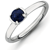 Sterling Silver Stackable Expressions 2.5mm Blue Lapis Ring