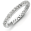 Sterling Silver Stackable Expressions 1/5ct Diamond Eternity Ring